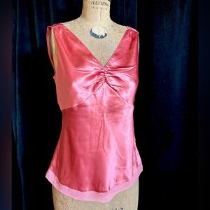 Limited Express silk sleeveless top deep v fitted on bias v back size m fresh